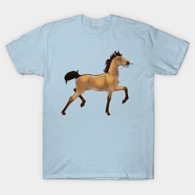 Spirit Stallion of the Cimarron Foal and Icicle T-Shirt by Tuihoof